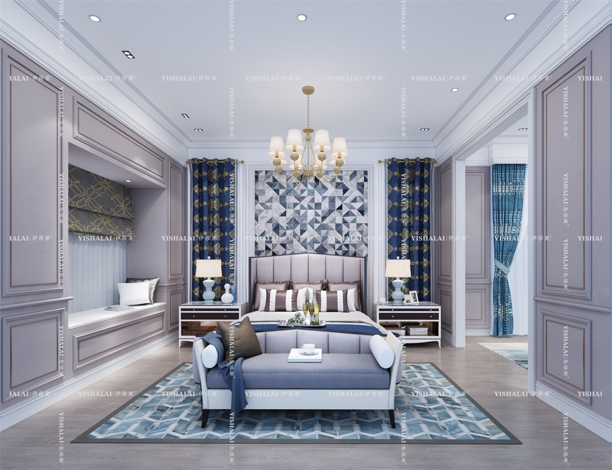 黄瓜成视频人APP-窗帘店简欧主卧区间效果图